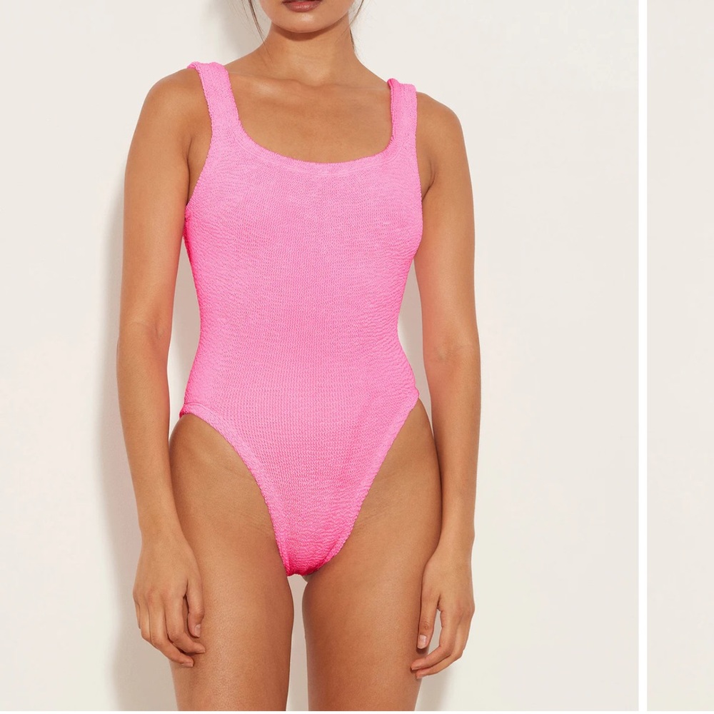 BRAND NEW! Hunza G Square Neck One Piece - Bubblegum